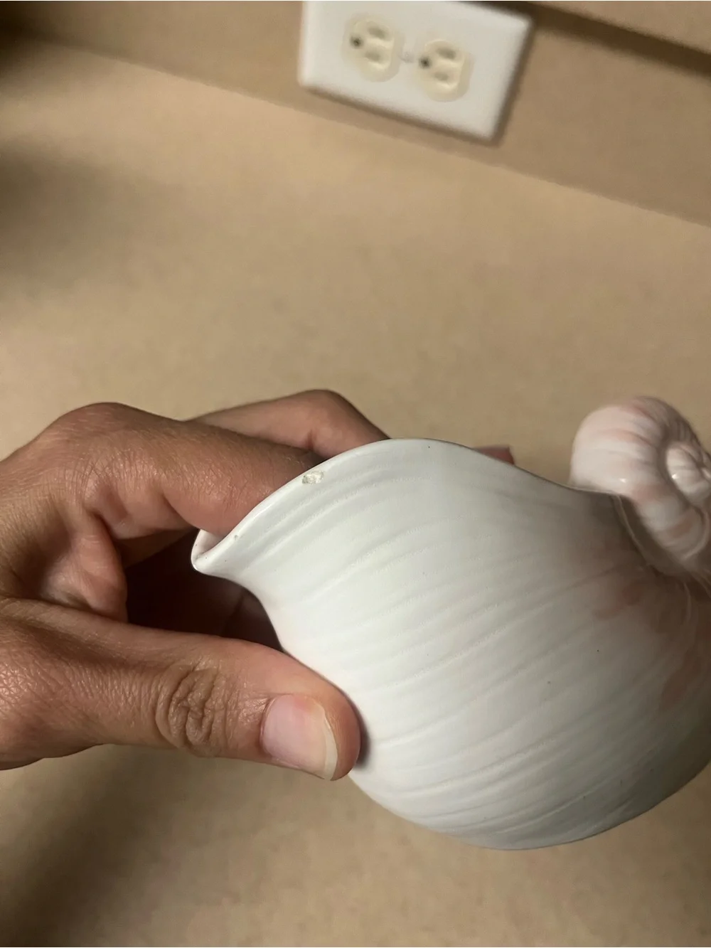 vintage Japan Otagiri Beachcomber ceramic nautilus shell Creamer Dish